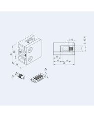 Pince à verre Inox P31 45x45mm