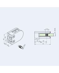 Pince à verre Inox P22 45x63mm