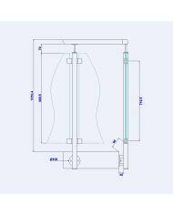 Poteau pour verre - Pose latérale