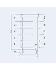 Poteau pour barres - Pose latérale