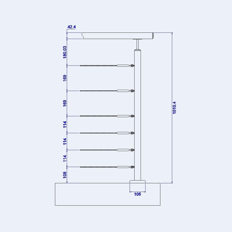 Poteau pour câbles - Pose au sol