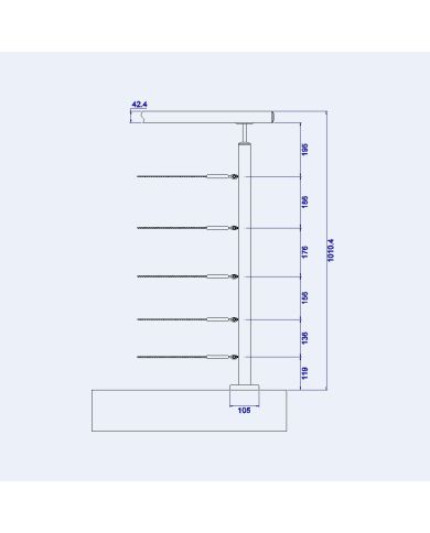 Poteau pour câbles - Pose au sol