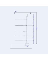 Poteau pour câbles - Pose au sol