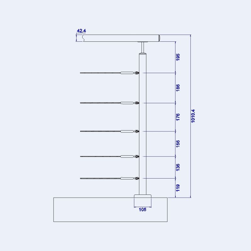 Poteau pour câbles - Pose au sol