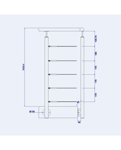Poteau pour câbles - Pose latérale