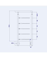 Poteau pour câbles - Pose latérale