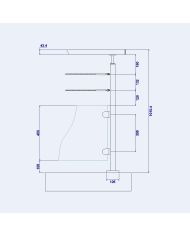 Poteau pour verre et câbles - Pose au sol