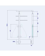 Poteau pour verre et câbles - Pose latérale