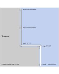 Poteau pour barres - Pose latérale