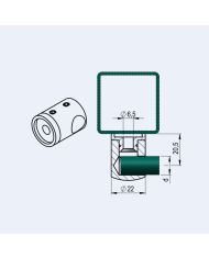 Support de sous-lisse borgne droite