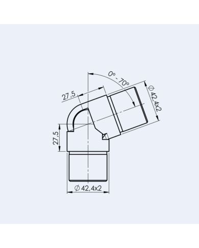 Coude inox orientable