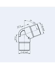 Coude inox orientable