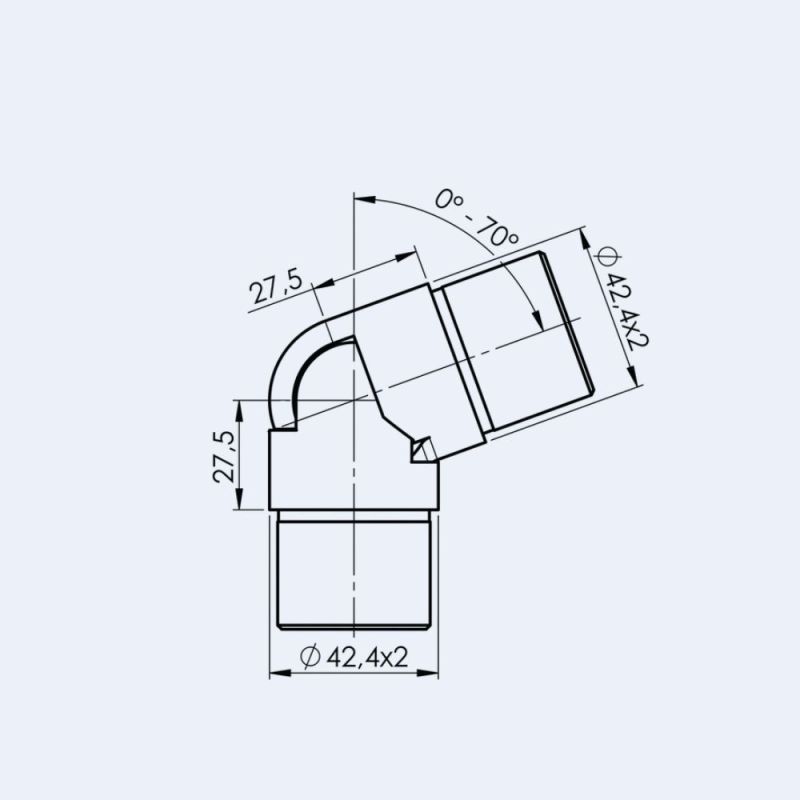 Coude inox orientable