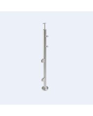 Poteau pour verre et barres - Pose au sol